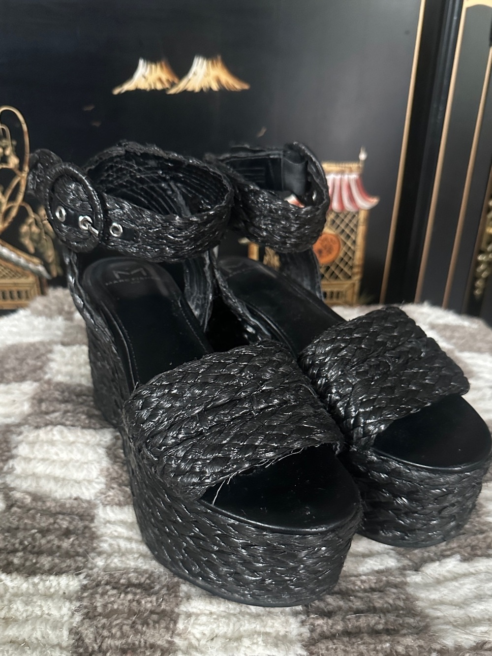 Marc Fisher LTD Marcell Braided Platform Sandals – Size 6.5